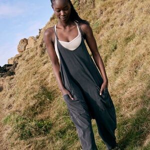 Free People Hot Shot Onesie in size small in washed black.